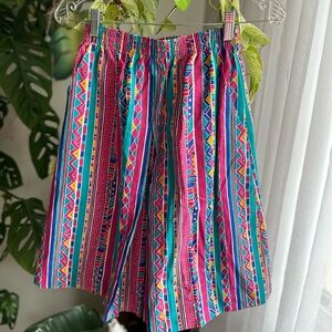 Vintage Jantzen Wide Leg Shorts Tribal Print